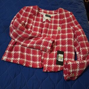 Red and White Plaid Jacket